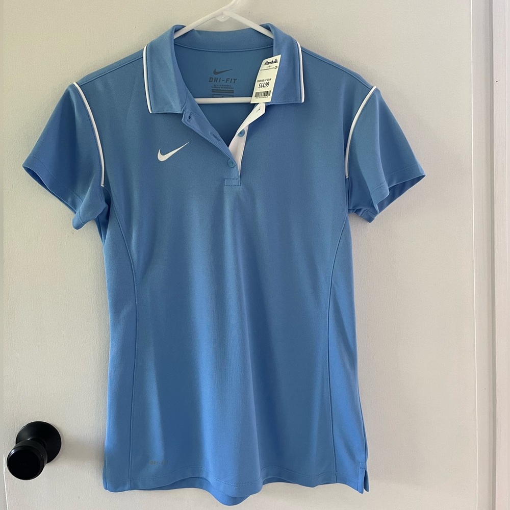 Nike Dri-Fit golf & tennis polo women’s size medium cornflower blue
